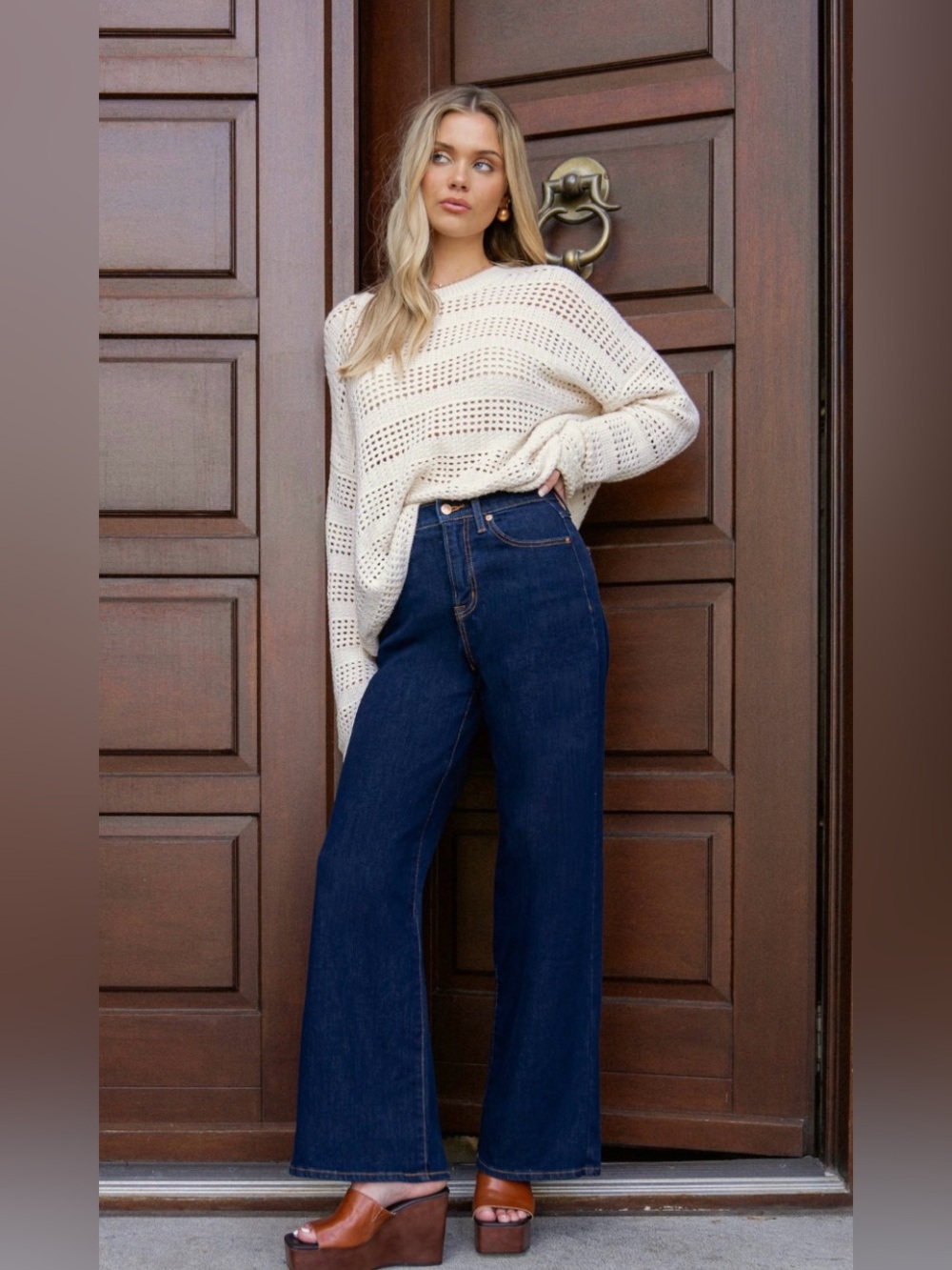Ralph Lauren Wide Leg Dark Wash Jeans